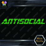 Antisocial Banner Message Anti Social Windshield JDM Vinyl Decals Stickers - Image 6