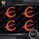 Compatible Epiphone E only Logo Pack of 4 MINI SIZE Decals Stickers Vinyl - Image 7