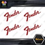 Compatible Fender Name Guitars Emblem Pack of 4 MINI SIZE Decals Stickers Vinyl - Image 12