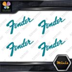 Compatible Fender Name Guitars Emblem Pack of 4 MINI SIZE Decals Stickers Vinyl - Image 16