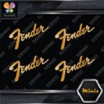 Compatible Fender Name Guitars Emblem Pack of 4 MINI SIZE Decals Stickers Vinyl