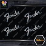 Compatible Fender Name Guitars Emblem Pack of 4 MINI SIZE Decals Stickers Vinyl - Image 3