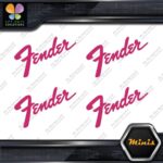Compatible Fender Name Guitars Emblem Pack of 4 MINI SIZE Decals Stickers Vinyl - Image 21