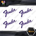 Compatible Fender Name Guitars Emblem Pack of 4 MINI SIZE Decals Stickers Vinyl - Image 23