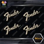 Compatible Fender Name Guitars Emblem Pack of 4 MINI SIZE Decals Stickers Vinyl - Image 24