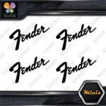 Compatible Fender Name Guitars Emblem Pack of 4 MINI SIZE Decals Stickers Vinyl - Image 4