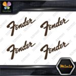 Compatible Fender Name Guitars Emblem Pack of 4 MINI SIZE Decals Stickers Vinyl - Image 6