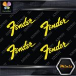 Compatible Fender Name Guitars Emblem Pack of 4 MINI SIZE Decals Stickers Vinyl - Image 8