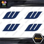 Compatible Work Wheels W Only Emblem Pack of 4 MINI SIZE Decals Stickers Vinyl