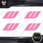 Compatible Work Wheels W Only Emblem Pack of 4 MINI SIZE Decals Stickers Vinyl - Image 21