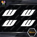 Compatible Work Wheels W Only Emblem Pack of 4 MINI SIZE Decals Stickers Vinyl - Image 4