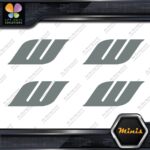 Compatible Work Wheels W Only Emblem Pack of 4 MINI SIZE Decals Stickers Vinyl - Image 5