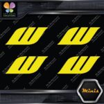 Compatible Work Wheels W Only Emblem Pack of 4 MINI SIZE Decals Stickers Vinyl - Image 6