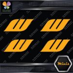 Compatible Work Wheels W Only Emblem Pack of 4 MINI SIZE Decals Stickers Vinyl - Image 7