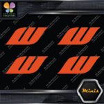Compatible Work Wheels W Only Emblem Pack of 4 MINI SIZE Decals Stickers Vinyl - Image 8