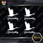 Gone Hunting Goose Flying Canadian Pack of 4 MINI SIZE Decals Stickers Vinyl