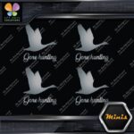 Gone Hunting Goose Flying Canadian Pack of 4 MINI SIZE Decals Stickers Vinyl - Image 18