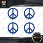 Peace Sign Circle Liquid Fluid Melting JDM 4 MINI SIZE Decals Stickers Vinyl - Image 11