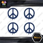 Peace Sign Circle Liquid Fluid Melting JDM 4 MINI SIZE Decals Stickers Vinyl - Image 12