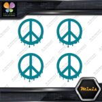 Peace Sign Circle Liquid Fluid Melting JDM 4 MINI SIZE Decals Stickers Vinyl - Image 13