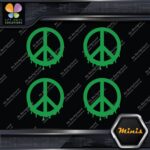Peace Sign Circle Liquid Fluid Melting JDM 4 MINI SIZE Decals Stickers Vinyl - Image 14
