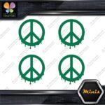 Peace Sign Circle Liquid Fluid Melting JDM 4 MINI SIZE Decals Stickers Vinyl - Image 15