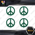 Peace Sign Circle Liquid Fluid Melting JDM 4 MINI SIZE Decals Stickers Vinyl - Image 16