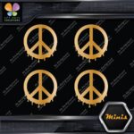 Peace Sign Circle Liquid Fluid Melting JDM 4 MINI SIZE Decals Stickers Vinyl - Image 17
