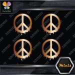 Peace Sign Circle Liquid Fluid Melting JDM 4 MINI SIZE Decals Stickers Vinyl - Image 19