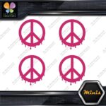 Peace Sign Circle Liquid Fluid Melting JDM 4 MINI SIZE Decals Stickers Vinyl - Image 20