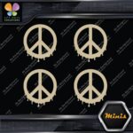 Peace Sign Circle Liquid Fluid Melting JDM 4 MINI SIZE Decals Stickers Vinyl - Image 23