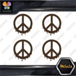 Peace Sign Circle Liquid Fluid Melting JDM 4 MINI SIZE Decals Stickers Vinyl - Image 24
