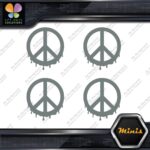 Peace Sign Circle Liquid Fluid Melting JDM 4 MINI SIZE Decals Stickers Vinyl - Image 4