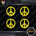 Peace Sign Circle Liquid Fluid Melting JDM 4 MINI SIZE Decals Stickers Vinyl - Image 5