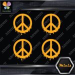 Peace Sign Circle Liquid Fluid Melting JDM 4 MINI SIZE Decals Stickers Vinyl - Image 6