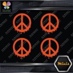 Peace Sign Circle Liquid Fluid Melting JDM 4 MINI SIZE Decals Stickers Vinyl - Image 7