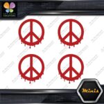 Peace Sign Circle Liquid Fluid Melting JDM 4 MINI SIZE Decals Stickers Vinyl - Image 8