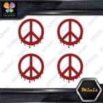 Peace Sign Circle Liquid Fluid Melting JDM 4 MINI SIZE Decals Stickers Vinyl - Image 9