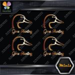Gone Hunting Duck Head Sports Animals Pack of 4 MINI SIZE Decals Stickers Vinyl - Image 19