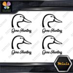 Gone Hunting Duck Head Sports Animals Pack of 4 MINI SIZE Decals Stickers Vinyl - Image 3