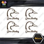 Gone Hunting Duck Head Sports Animals Pack of 4 MINI SIZE Decals Stickers Vinyl - Image 24