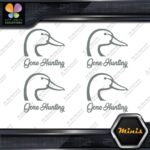 Gone Hunting Duck Head Sports Animals Pack of 4 MINI SIZE Decals Stickers Vinyl - Image 4
