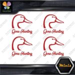 Gone Hunting Duck Head Sports Animals Pack of 4 MINI SIZE Decals Stickers Vinyl - Image 8