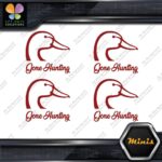 Gone Hunting Duck Head Sports Animals Pack of 4 MINI SIZE Decals Stickers Vinyl - Image 9