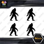 Bigfoot Sasquatch Yeti Walking Beard Pack of 4 MINI SIZE Decals Stickers Vinyl