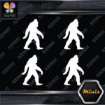 Bigfoot Sasquatch Yeti Walking Beard Pack of 4 MINI SIZE Decals Stickers Vinyl - Image 3