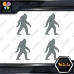 Bigfoot Sasquatch Yeti Walking Beard Pack of 4 MINI SIZE Decals Stickers Vinyl - Image 4