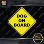 Dog On Board Warning Sign Diamont Letters Cars Trucks Vinyl Decals Stickers