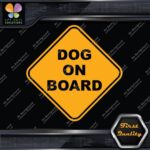 Dog On Board Warning Sign Diamont Letters Cars Trucks Vinyl Decals Stickers - Image 3