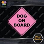 Dog On Board Warning Sign Diamont Letters Cars Trucks Vinyl Decals Stickers - Image 21